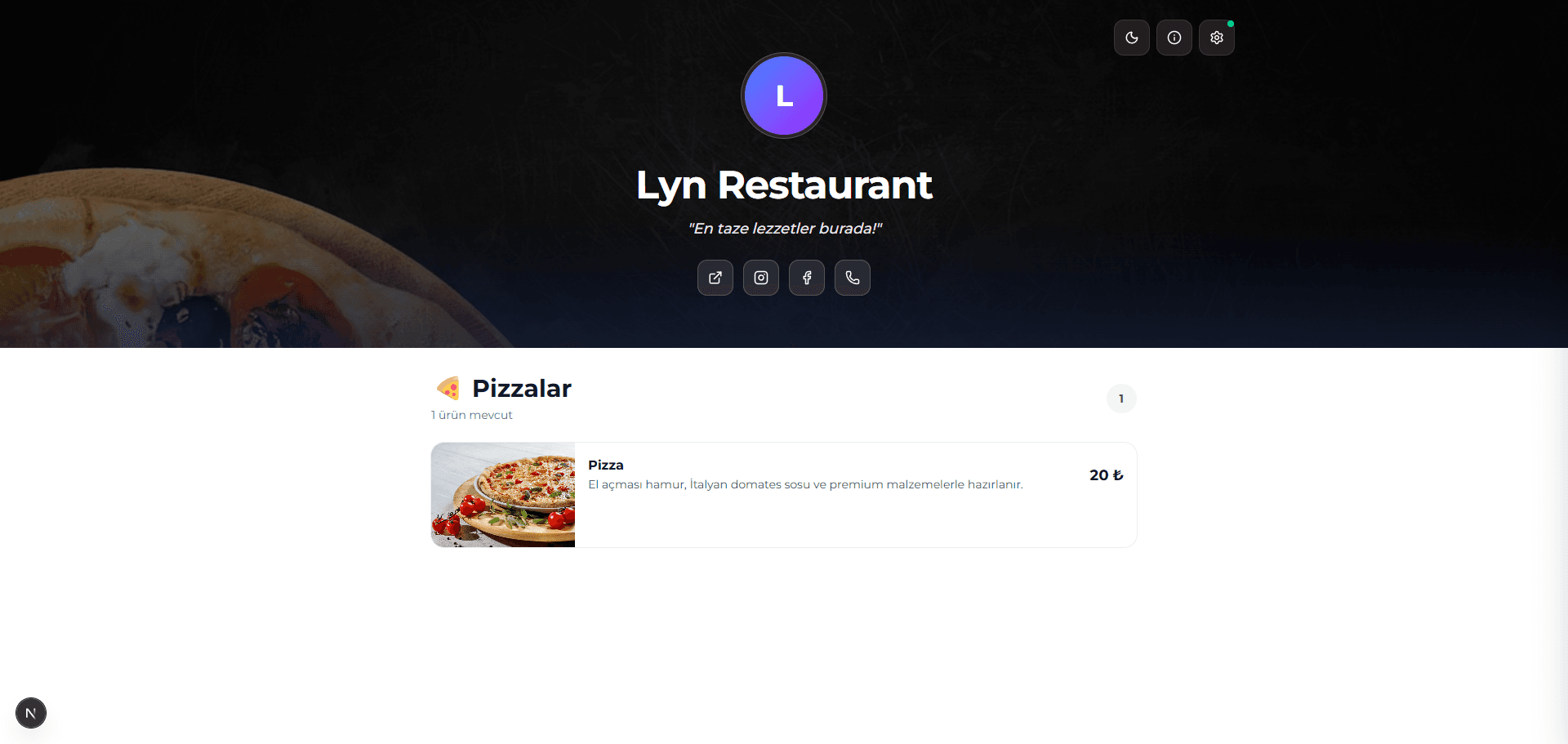 Müşteri Görünümü Desktop